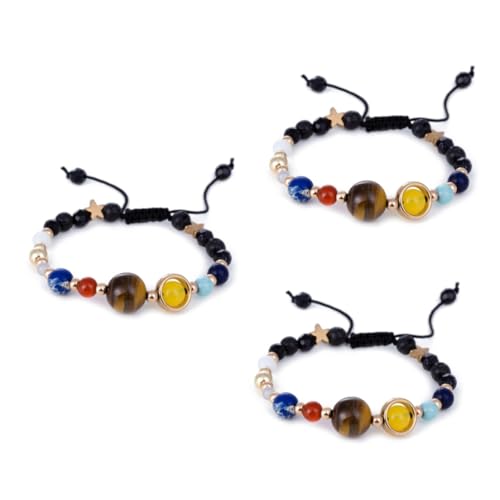 Bracelet les nine planets système solaire perles homme femme bijoux astro