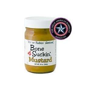 Bone Suckin'Sweet Spicy Mustard, 12 oz in Glass Bottle - Gourmet Jalapeno Mustard, Sweet Spicy, Creamy & Tangy, Gluten-Free, Non-GMO, Kosher, Perfect for Hot Dogs, Brats, Sandwiches, Cheese, Seafood, 3 Bottles