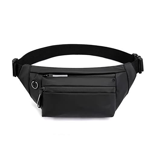 TIYGHI Bauchtasche mit Großem Fassungsvermögen mit Mehreren Taschen, Wasserdicht Hüfttasche mit Kopfhörer Port , Gürteltasche mit Gurt Verstellbarer, Hüfttaschen für Damen Herren Sport (Schwarz) Cover