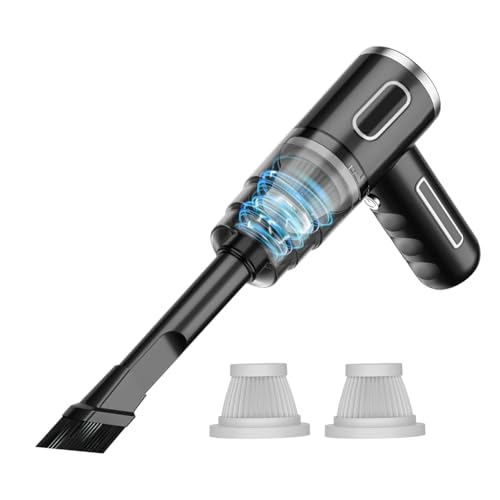Myhoomowe Aspirador Inalámbrico Pequeño de Mano, Aspirador Portátil Recargable para el Hogar, Negro