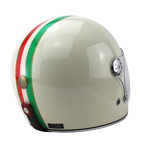 Miniatura 6 de Viper F656 Full Face Motorcycle Motorbike Helmet Ece 22.06 Approved Vintage Motorbike Helmets For Adult Men And Women Touring Urban Bike Safety Wear Full Face Helmet Italy Flag,L
