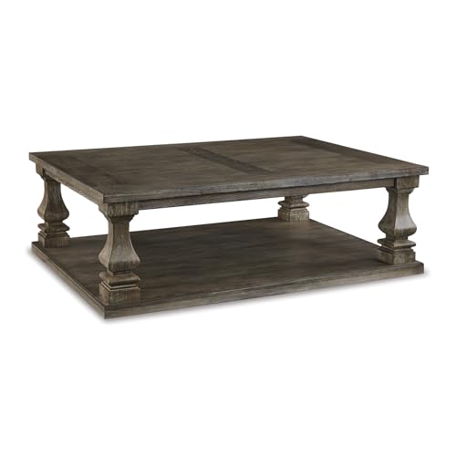 Signature Design by Ashley Large Farmhouse Coffee Table, Weathered Gray - image 1