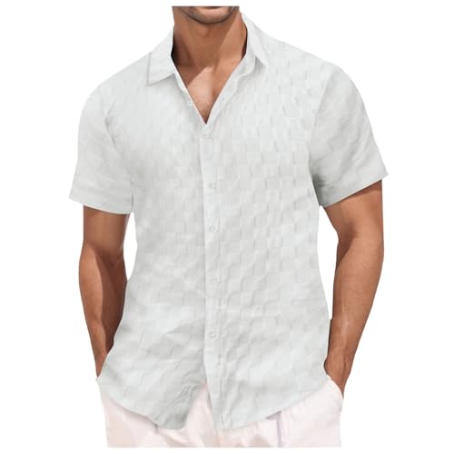Chemise homme d'été à manches courtes respirante et légère style classique moderne