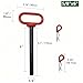 QYIMLI Hitch Pin 5/8, Tractor Towing Hitch Pin and Clip, Red Handle Trailer Gate Pins for Towing RV Boat Car Truck (5/8