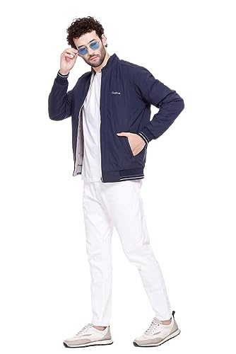 Image of RARE TIMES Winter Reversible Bomber Jacket For Men | Mens Quilted standard length Puffer Jacket | Full Sleeve Mens Jacket