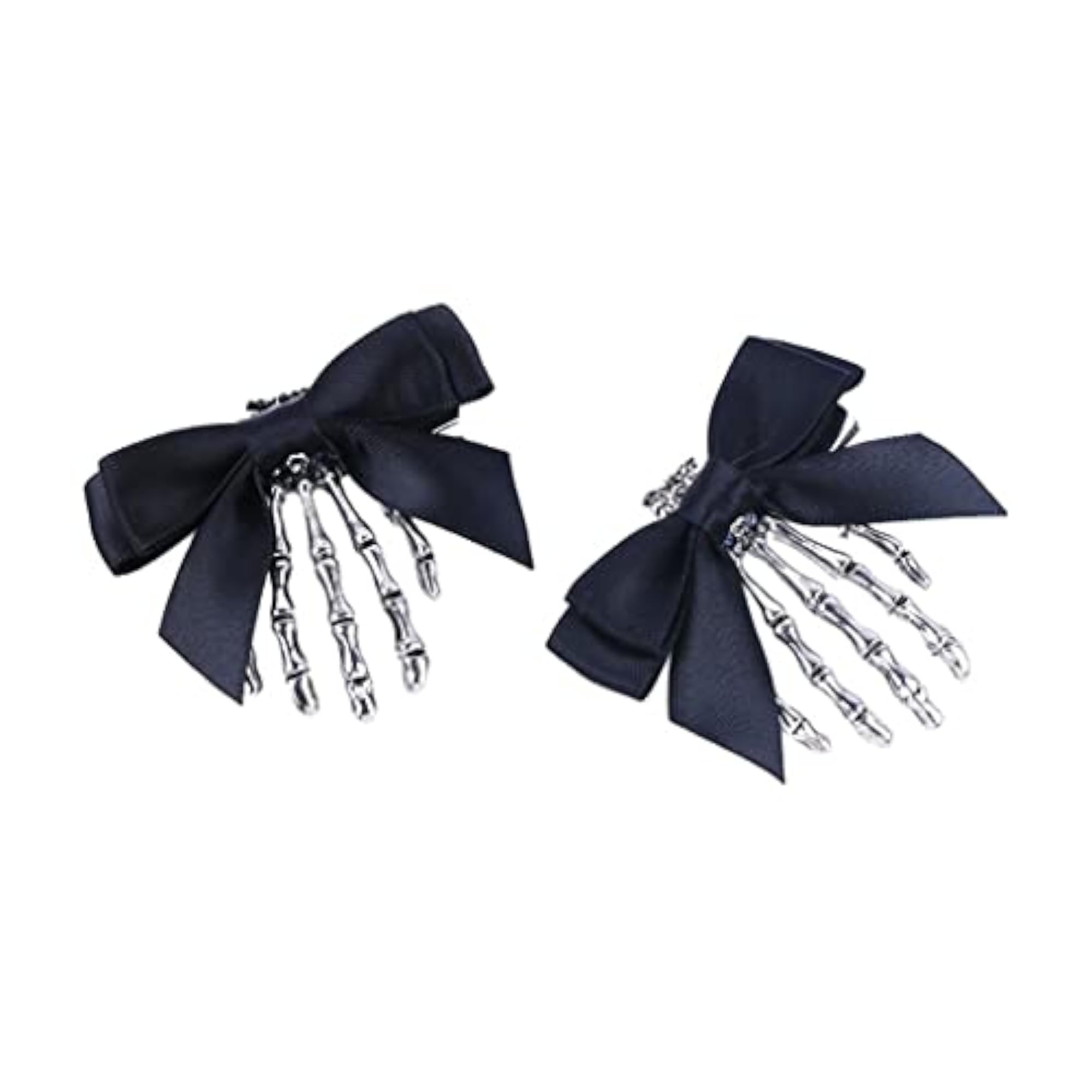 Bowknot Skull Hand Hair Clip, Cosplay Accessory