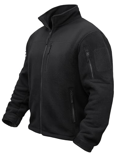 TACVASEN Men's Fleece Lightweight Tactical Jacket