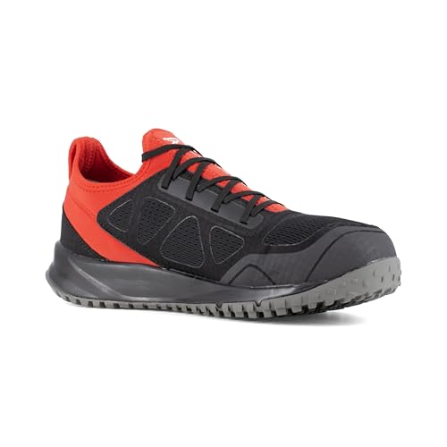 Image of Reebok Work Mens All Terrain Slip Resistant Steel Toe Work Safety Shoes Casual - Black