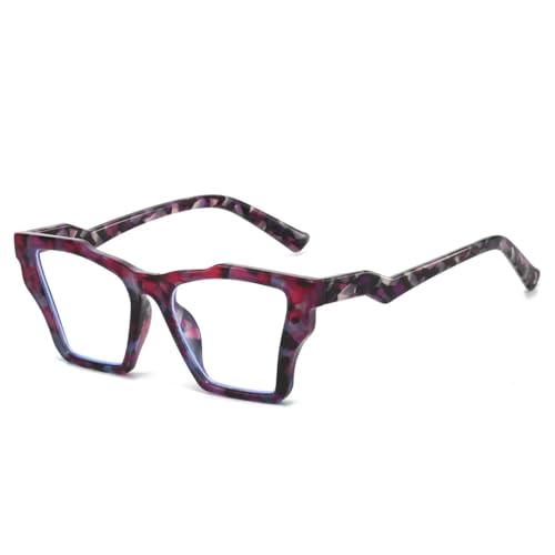 Lunettes anti-lumière bleue léopard violettes pour le télétravail