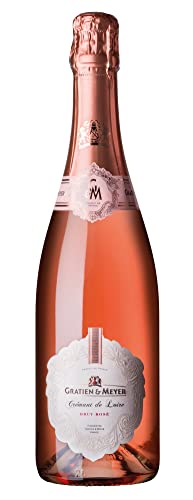 Gratien & Meyer Crémant de Loire Cuvée Diadem Brut Rosé (1 x 0,75 l) - Edler französischer Rosé-Schaumwein auf Champagner-Niveau, Traditionelle Flaschengärung, frisch fruchtig und zart-cremig