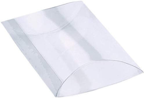 Extra Large Clear Pillow Favor Boxes 6 1/2 Inches - Set of 12