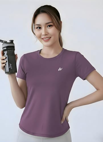 Image of Nexsus Apparels Gym T-Shirt for Women-Quick Dry Sports & Workout T-Shirt for Women, Activewear for Running, Casual & Gym Use, Available in Plus Size's