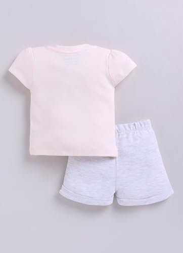 Image of Smart Baby 100% Cotton Interlock Fabric T-Shirt and Shorts Set for Baby Girls - Soft, Lightweight, Comfortable (Pack of 1)