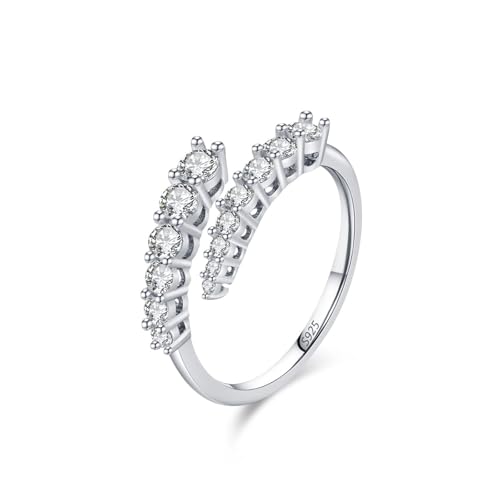 Bague femme 925 argent le cadeau idéal en zircon étincelant