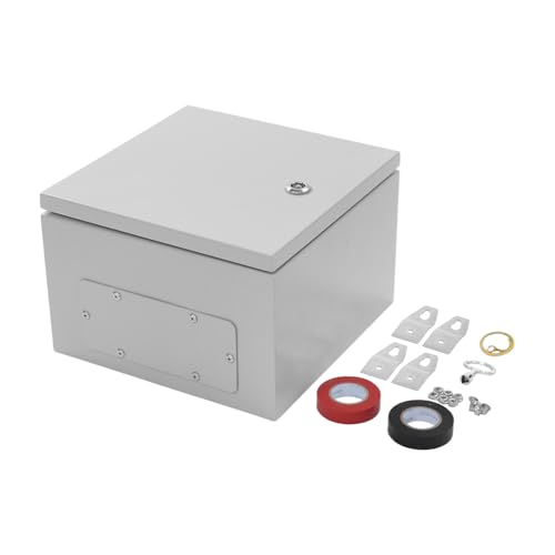 Heavy Duty Outdoor Scatola Elettrica IP65 Chiudibile A Giunzione Galvanizzato Acciaio Resistente A Intemperia Supporto da Parete per fabbriche Alberghi Aree residenziali 23.6x23.6x11.8 pollici Secure