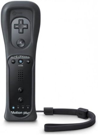 YORKING™ New 2in1 Built in Motion Plus Remote and Nunchuck Controller for Nintendo Wii and Wii U and Mini Wii with Silicon Case Skin(Black)