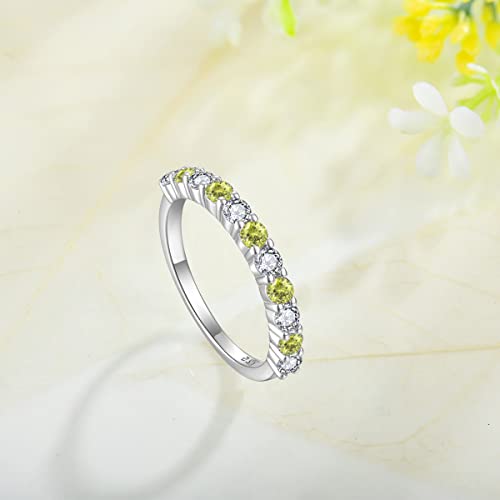 925 Sterling Silver Eternity Ring Cubic Zirconia Stackable Birthstone Ring for Women Wedding Engagement Rings2