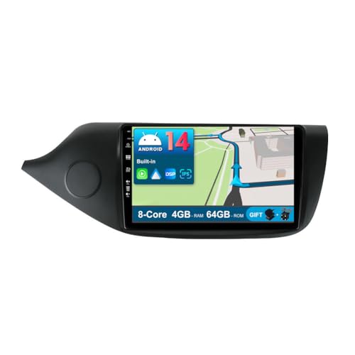 JOYX Android 14 IPS Autoradio para Kia CEE'd CEED JD (2012-2018) - [4G+64G] - Wireless DSP/Carplay/Android Auto/GPS - LED Cámara + Mic - 9 Pulgada 2 DIN - Dab 4G WLAN BT Volante 360-Cámara Fast-Boot