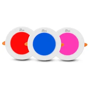 Murphy 7W 3-in-1 Round LED Conceal Panel Light Color Changing Light (Red/Blue/Pink, Pack of 2)