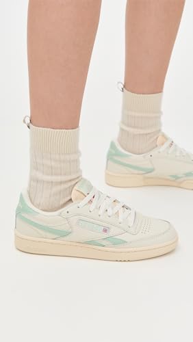Reebok Club C Revenge Vintage Womens Shoes, Casual Women's Fashion Sneakers, Vintage Chalk/Light Sage/Paper White, 8