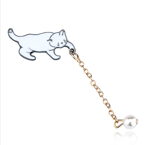 Broche de gato blanco para ropa aburrida que necesita un toque chic 3