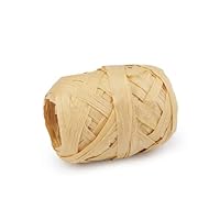 cyclingcolors 1x Raffiabast Raffia Papierschnur 5-7 mm 10 m für Geschenkverpackung Weihnachten Hochzeit Geburtstag Bastelprojekten Dekorieren Weben Gärtnern, Hellnatur