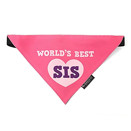 Image of Heads Up For Tails World's Best Sis Dog Bandana - L