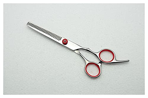 Ciseaux à cheveux rouges pour coupe et rafraîchissement salon