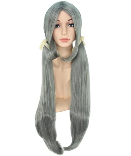 Wigs2you.com���� �T�C�h�|�j�[ �E�B�b�O �O���t�� �ϔM�t�@�C�o�[ ���R�Ȏd�オ�� �R�X�v�� �w���� �B�e�p �E�B�b�O - ���C�g�O���[ (C-075-LGRE)