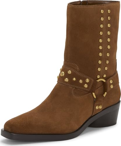 Botte de motard Roista pour femme style rock à talon bloc stable