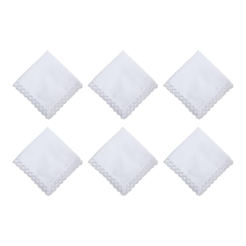 Pañuelos de encaje elegantes de algodón para novias y diseño de manualidades finas 7