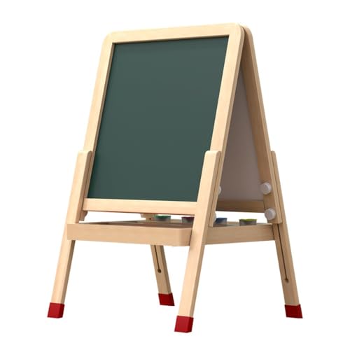 EVREFIN 家庭用の子供用消せる黒板、スタンドタイプ、小型黒板、小学生、幼児、お絵かき、書き込みボード、落書き、木製お絵かきボード、2〜9歳向け