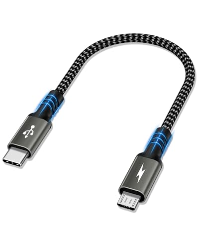 ziwodiv USB C auf Micro USB Kabel 0 2M USB Typ C zu Micro Kabel Nylon Android Ladekabel Datenkabel Kompatibel für Samsung Galaxy S7/ S6/ S4/ J7/ J5/ Note 5 Kindle HTC LG Redmi Nokia
