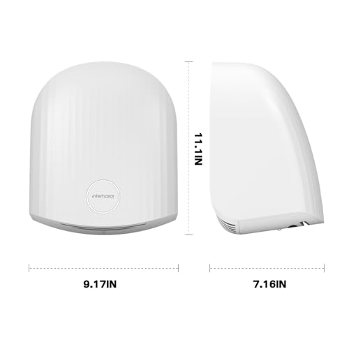 interhasa! Commercial Hand Dryer, Automatic Electric Hand Dryer 1800W High Speed Hand Dryer for Commercial & Home, Low Noise (White) - Image 6