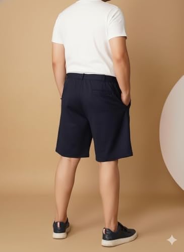 Image of OOMPH! Men's Short for Summer | Stretchable Fabric | Breathable & Lightweight | Casual Lounge Short with Elastic Waistband & Drawstring