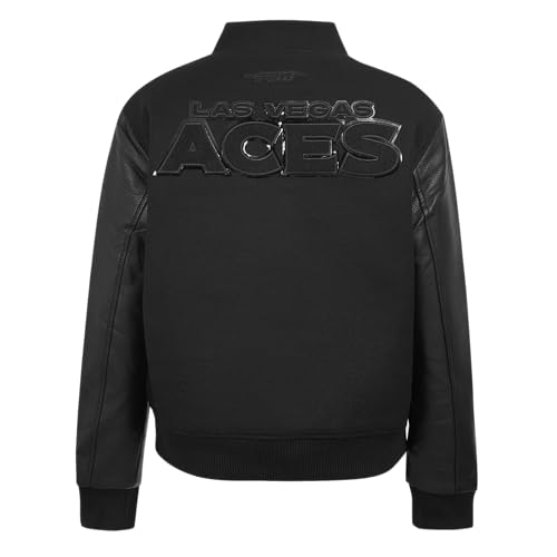 Image of Pro Standard Womens WNBA Classic Triple Black Varsity Jacket
