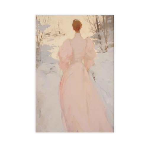 Poster sur toile vintage Coquette d'hiver, une idée cadeau idéale