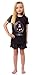 INTIMO Wednesday Addams Girls' Striped Sleep Pajama Set Shorts and Shirt (7/8) Black