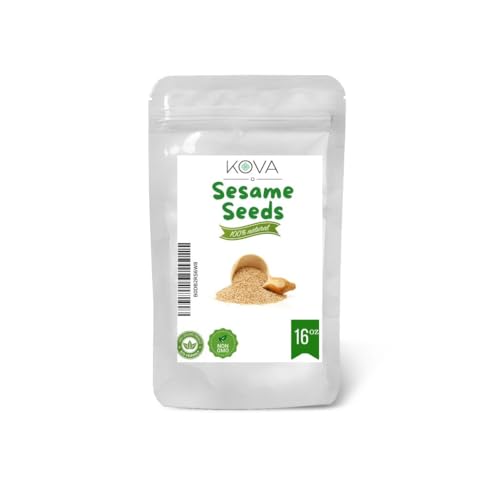 Kovafood Sesame Whole seed - 1Lb | Raw Unhulled Sesame
