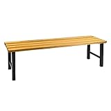 umkleidebank retro  PROREGAL Garderobenbank Seahorse  HxBxT 42x150x40cm  Holz/Schwarz  Bank Sitzbank Umkleidebank