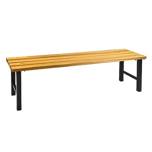 PROREGAL Garderobenbank Seahorse | HxBxT 42x150x40cm | Holz/Schwarz | Bank Sitzbank Umkleidebank