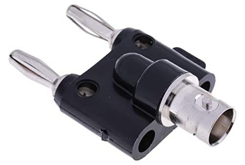 Image of Fluke BP880 BNC to Female Double Stacking Banana Plug, Nickel-Plated Finish, 122 Degree F Temperature