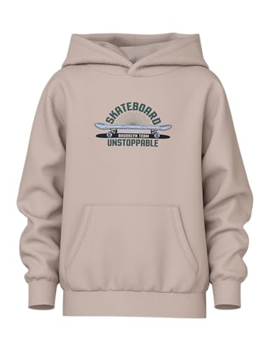 NAME IT Jungen Nkmvugo Ls Nreg Sweat Wh Bru Mushroom 134-140