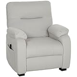 HOMCOM Fauteuil Relax électrique, Fauteuil inclinable avec Port USB, Repose-Pieds, Poches ...