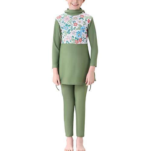 OBEEII Muslim Swimsuits for Girls Burkini Full Coverage Swimsuit Islamic Long Sleeve Hijab Bathing Suit Rash Guard Swimwear4
