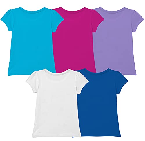Image of Tom & Tina Regular Fit Girls T-Shirts - Pack of 5, Multi-Colored (Tshrt-0173)