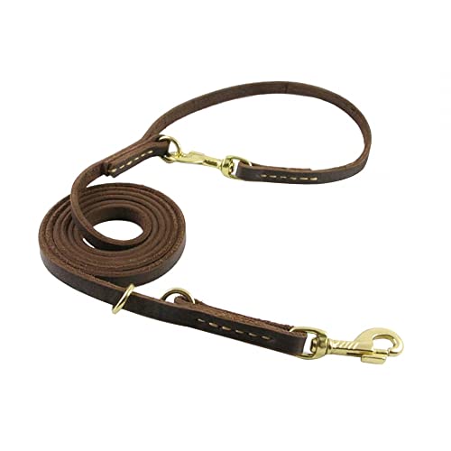 Correa para perro, correa ajustable de cuero de 8 pies, correa aj...