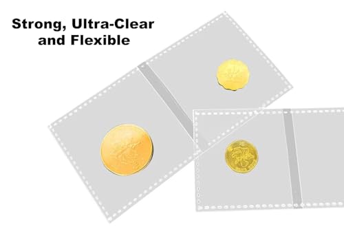 C.P.C Double Pocket Safety Coin Flips 2x2 pulgadas 50 piezas miniatura 3