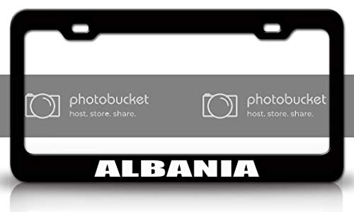 Custom Brother - Albania Country Flag Metal Car SUV Truck License Plate Frame u18