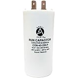 Appli Parts Run Capacitor for electric motors 45 Mfd uF (microfarads) 250VAC Plastic Case with terminals CBB60 Round Universal fit water pumps and others 4-1/4 in High 1-3/4 in Wide CON-45-250-P